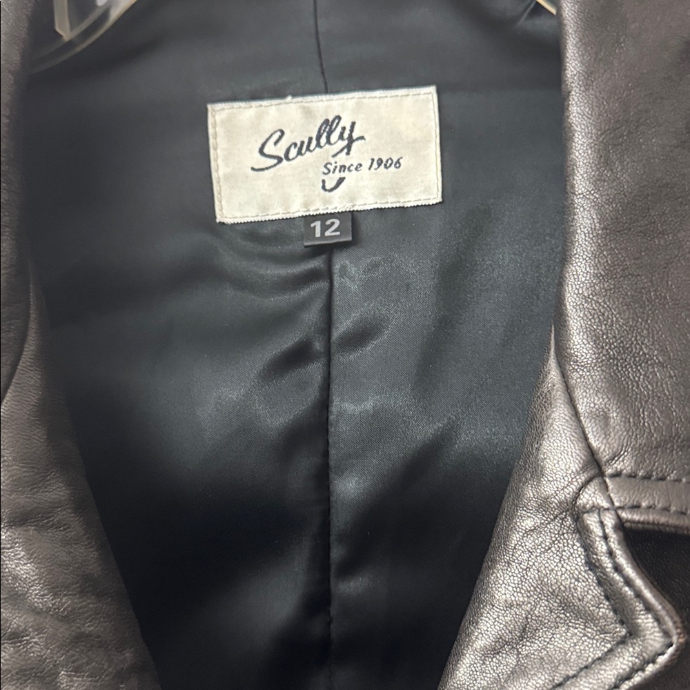 NWT-Scully Brown Leather Jacket - Picture 4 of 5